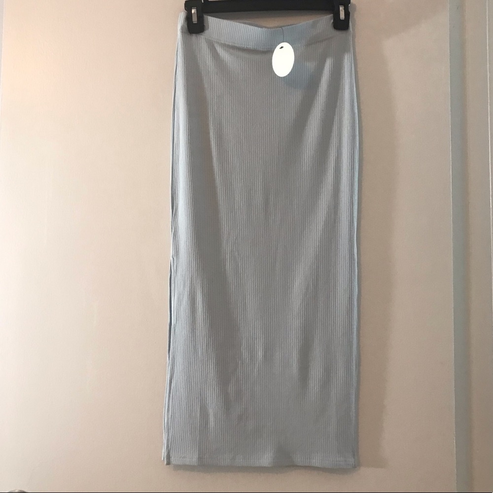 NWT pastel blue maxi skirt -O
